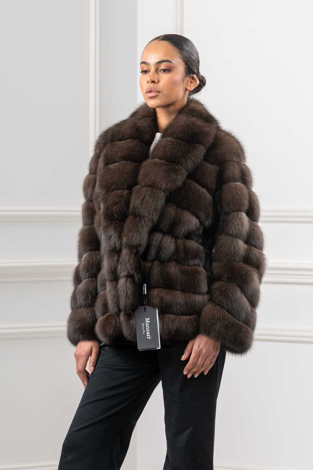 High-quality Carbonio Russian sable fur coat for luxury lovers