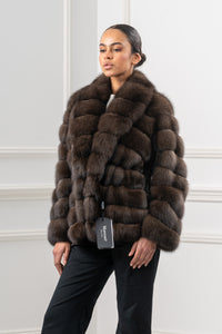 High-quality Carbonio Russian sable fur coat for luxury lovers