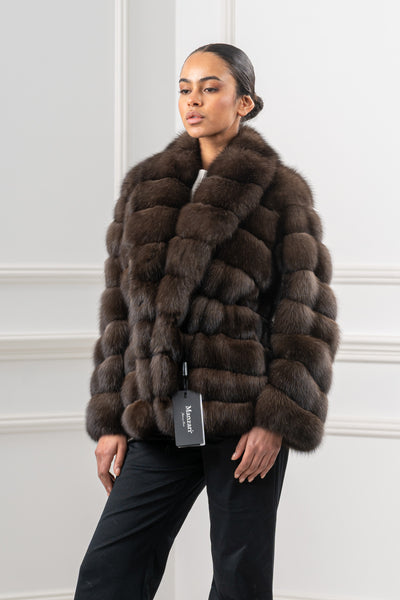 Manzari sable fur coat for a timeless look