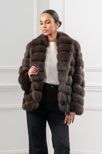 High-quality Carbonio Russian sable fur coat for luxury lovers