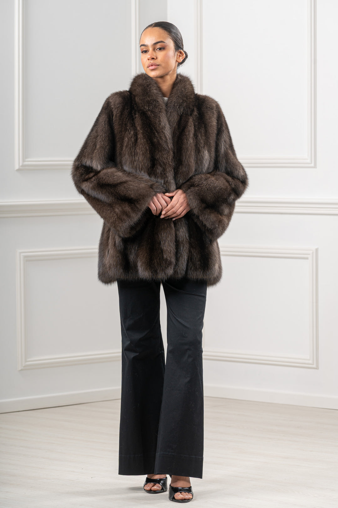 Manzari Carbonio Russian sable fur coat for a timeless look