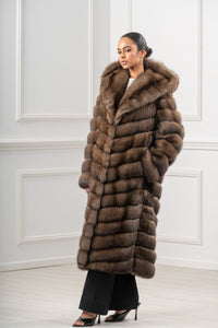 Exclusive Platinum Russian sable fur coat by manzari
