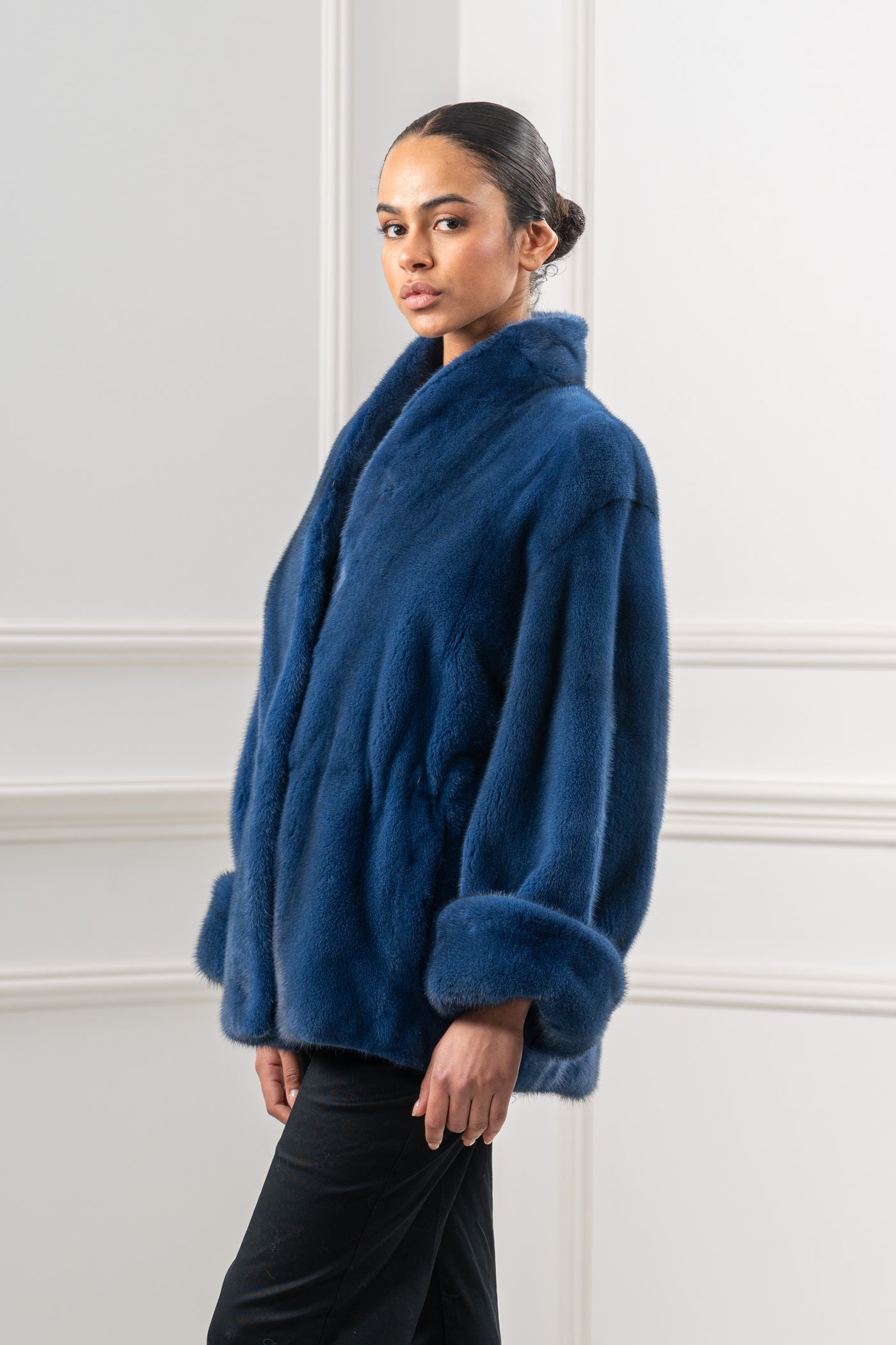Chic mink fur coat by manzari for a bold statement