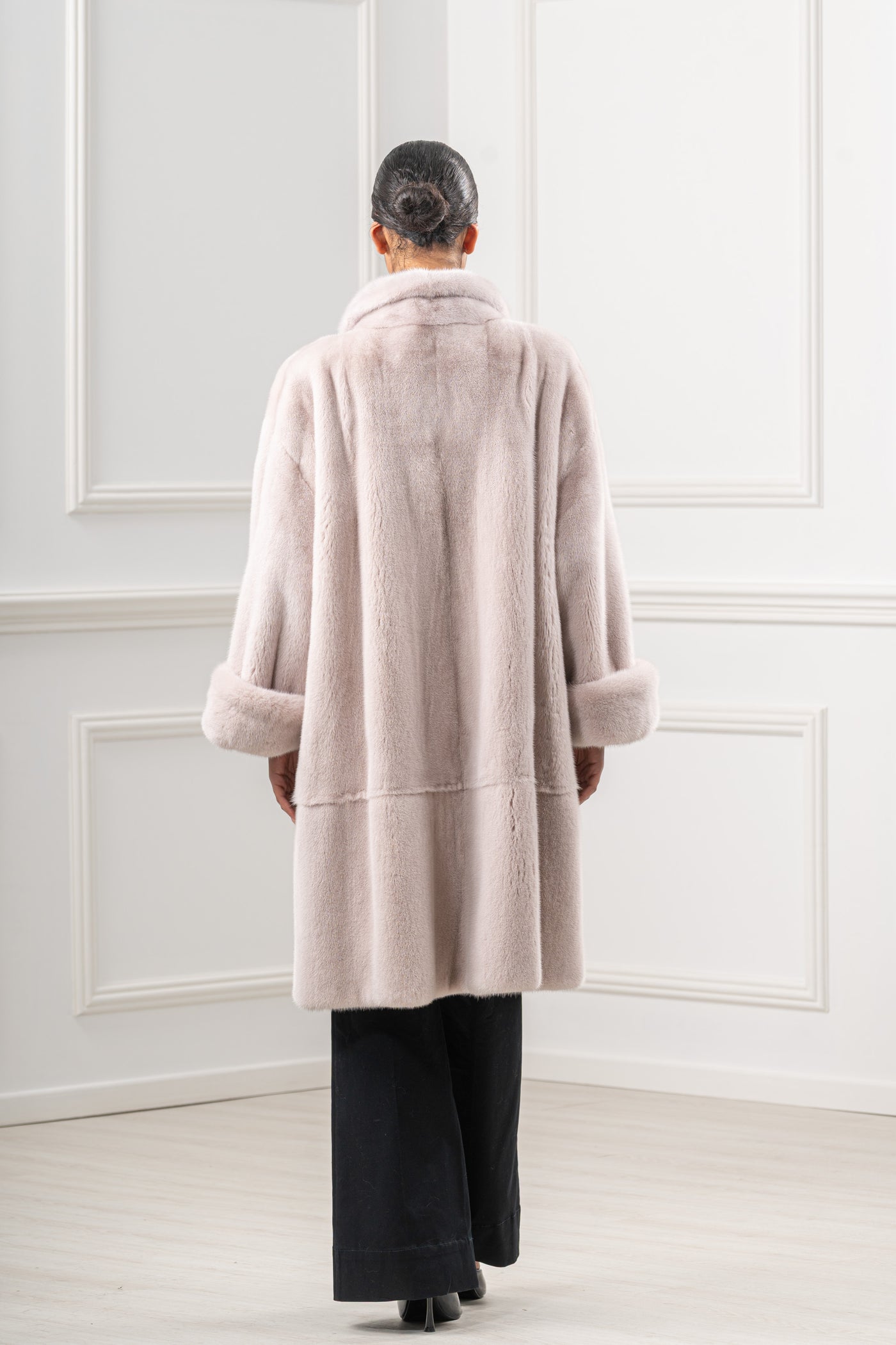 Chic mink fur coat by manzari for a bold statement