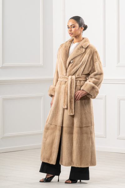 Elegant mink fur coat for a refined look
