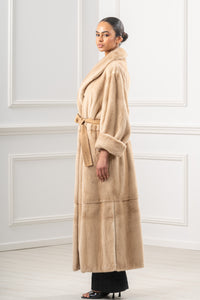 Exclusive Palomino Mink fur coat by manzari