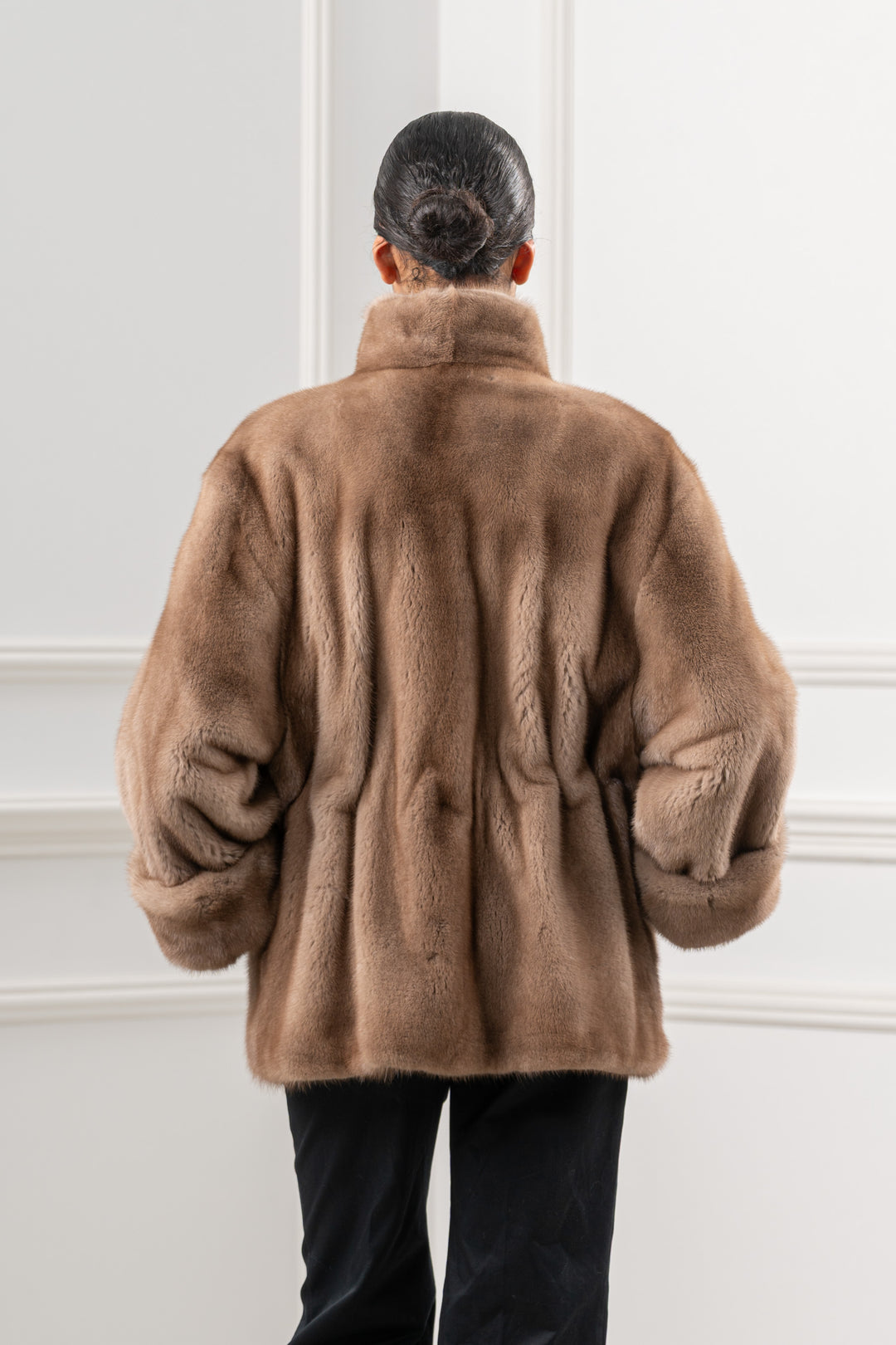 Manzari Pastel Mink fur coat for a timeless appeal