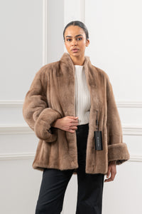 Exclusive Pastel Mink fur coat by manzari