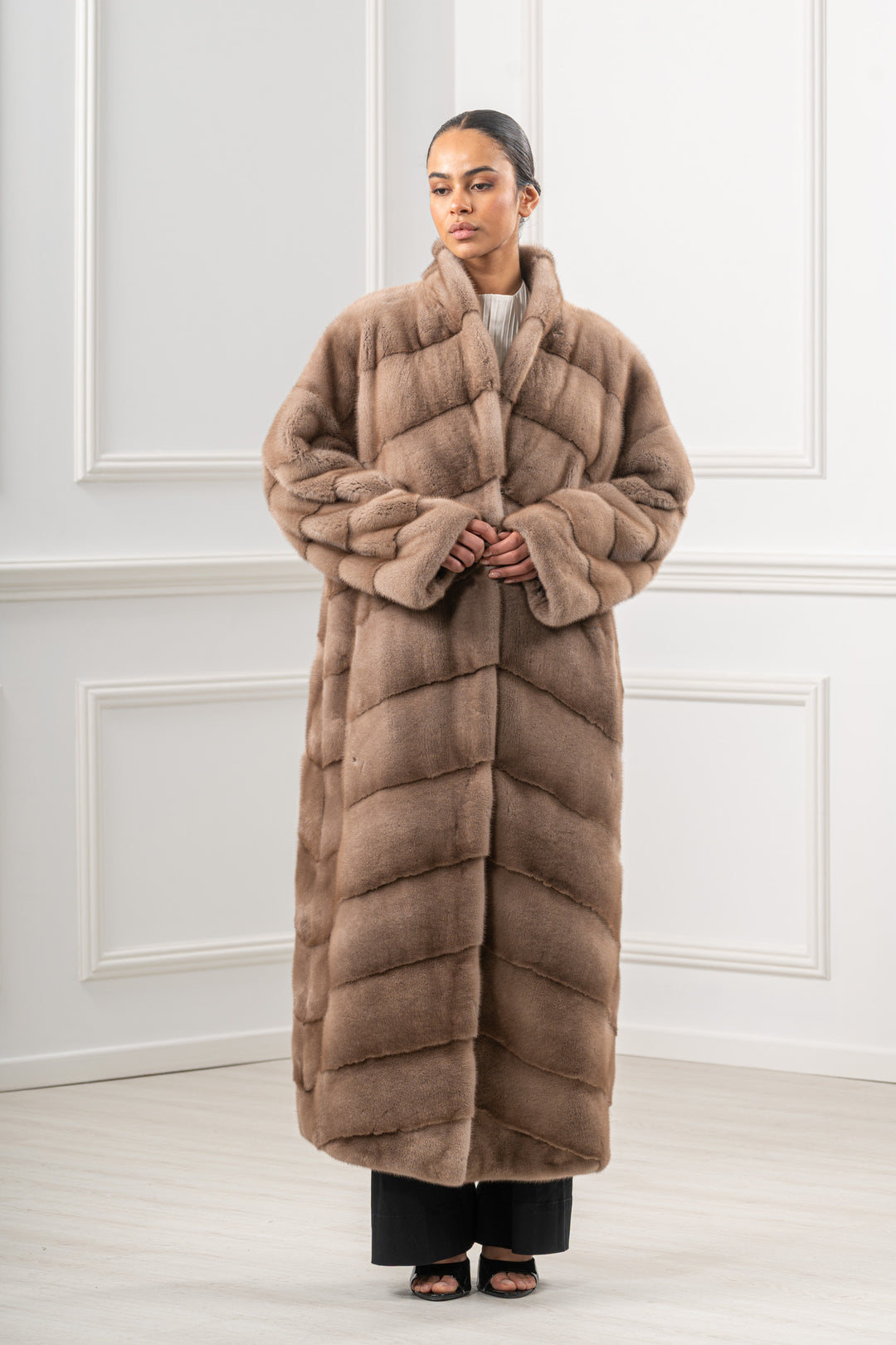 Elegant Pastel Mink fur coat for a refined look
