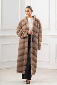 Chic Pastel Mink fur coat by manzari for a bold statement