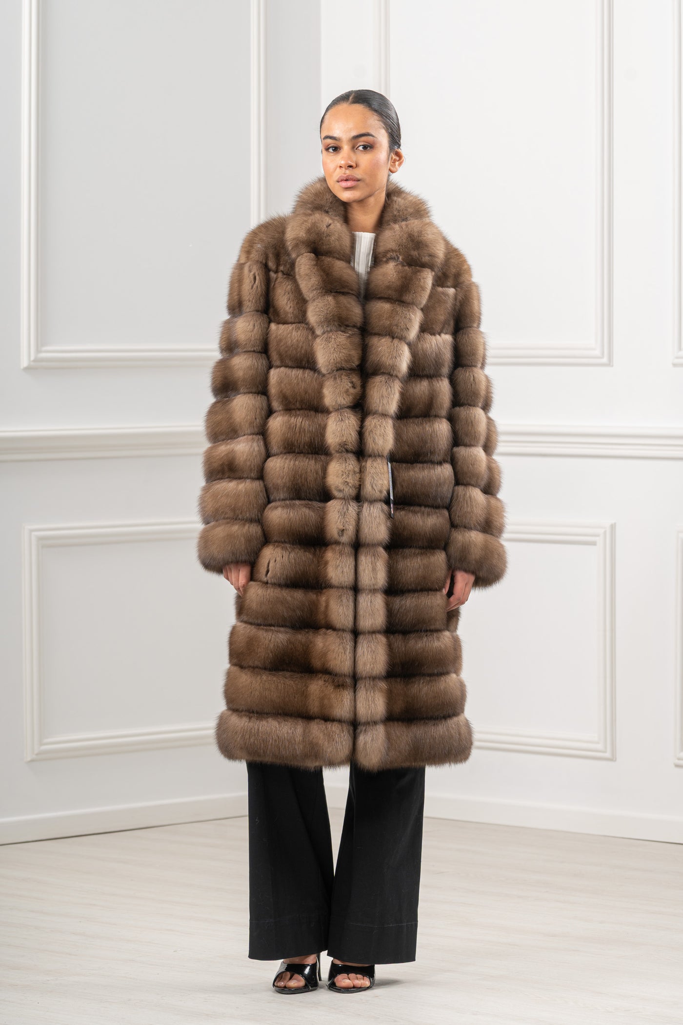 Manzari sable fur coat for a timeless look