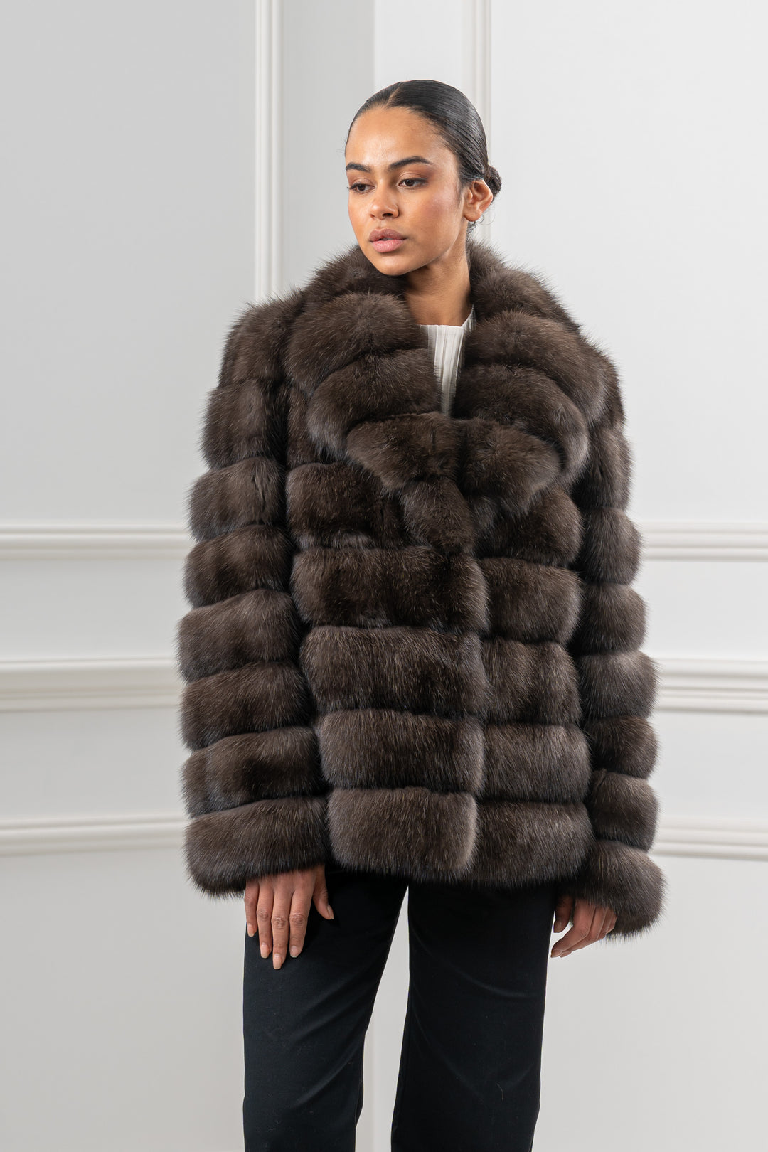 Manzari Carbonio Russian sable fur coat for a timeless look
