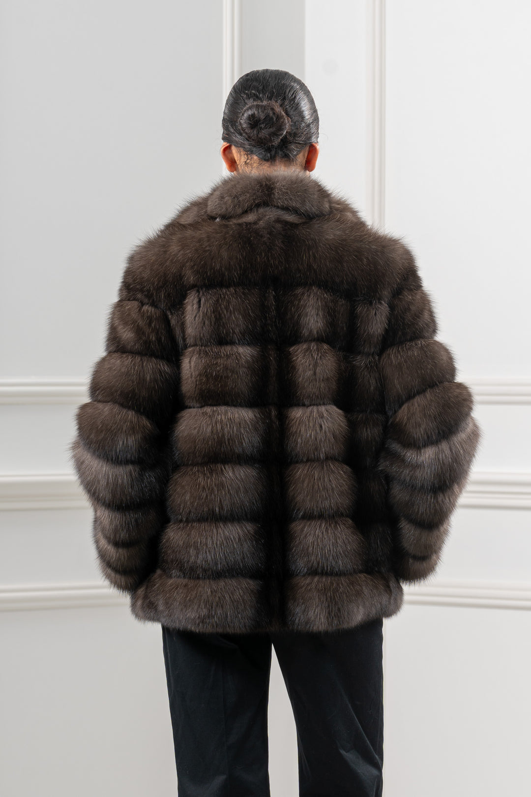 Premium Carbonio Russian sable fur coat for winter fashion