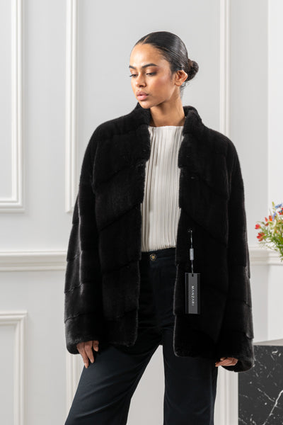 Manzari mink fur coat for a timeless appeal