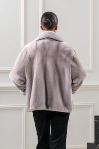 Manzari Silver Blue Mink fur coat for timeless elegance