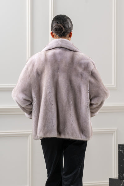 model wearing mink fur