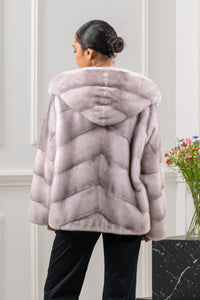 Exclusive Silver Blue Mink fur coat by manzari