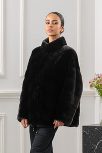 Premium Blackglama Mink fur coat for a sophisticated style