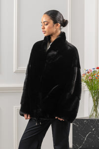 Elegant Blackglama Mink fur coat for a refined look