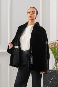 Manzari Blackglama Mink fur coat for timeless elegance