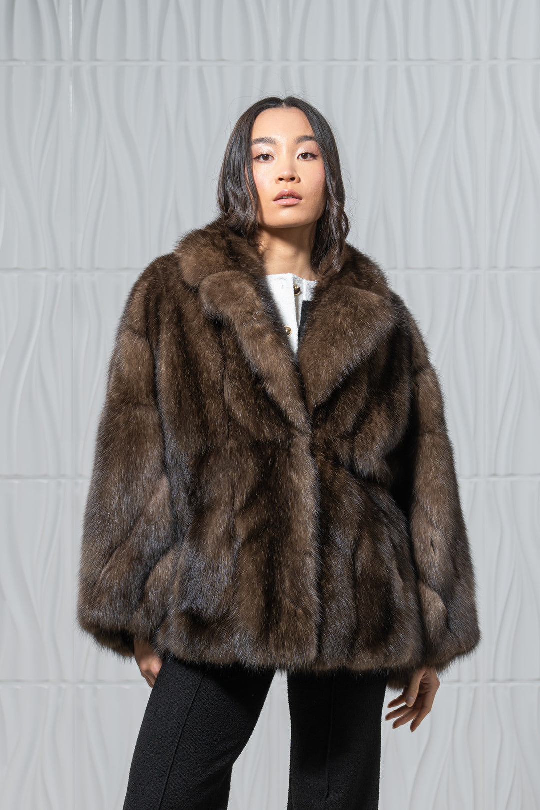 Platinum Russian Sable Short Jacket - Women&