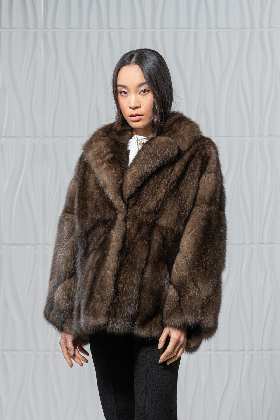 Platinum Russian Sable Short Jacket - Women&