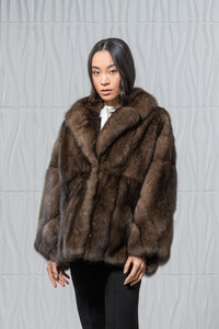 Platinum Russian Sable Short Jacket - Women&
