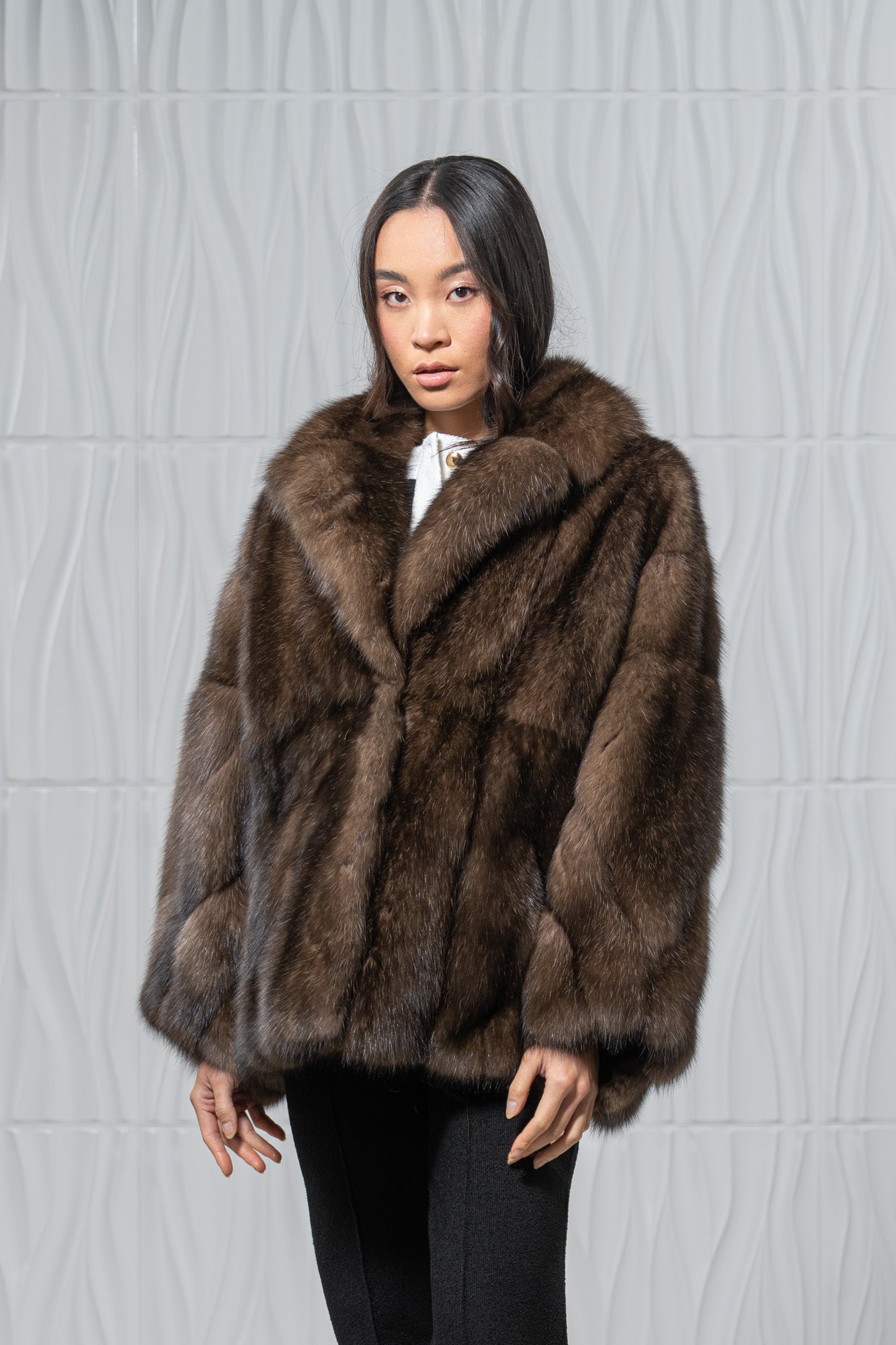 Russian Sable Platinum Skin Natural Long Hair Short Jacket L1,7 S/S 17M633