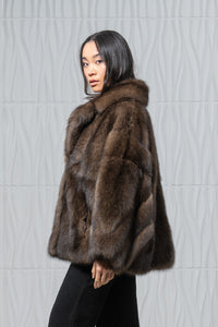 Platinum Russian Sable Short Jacket - Women&