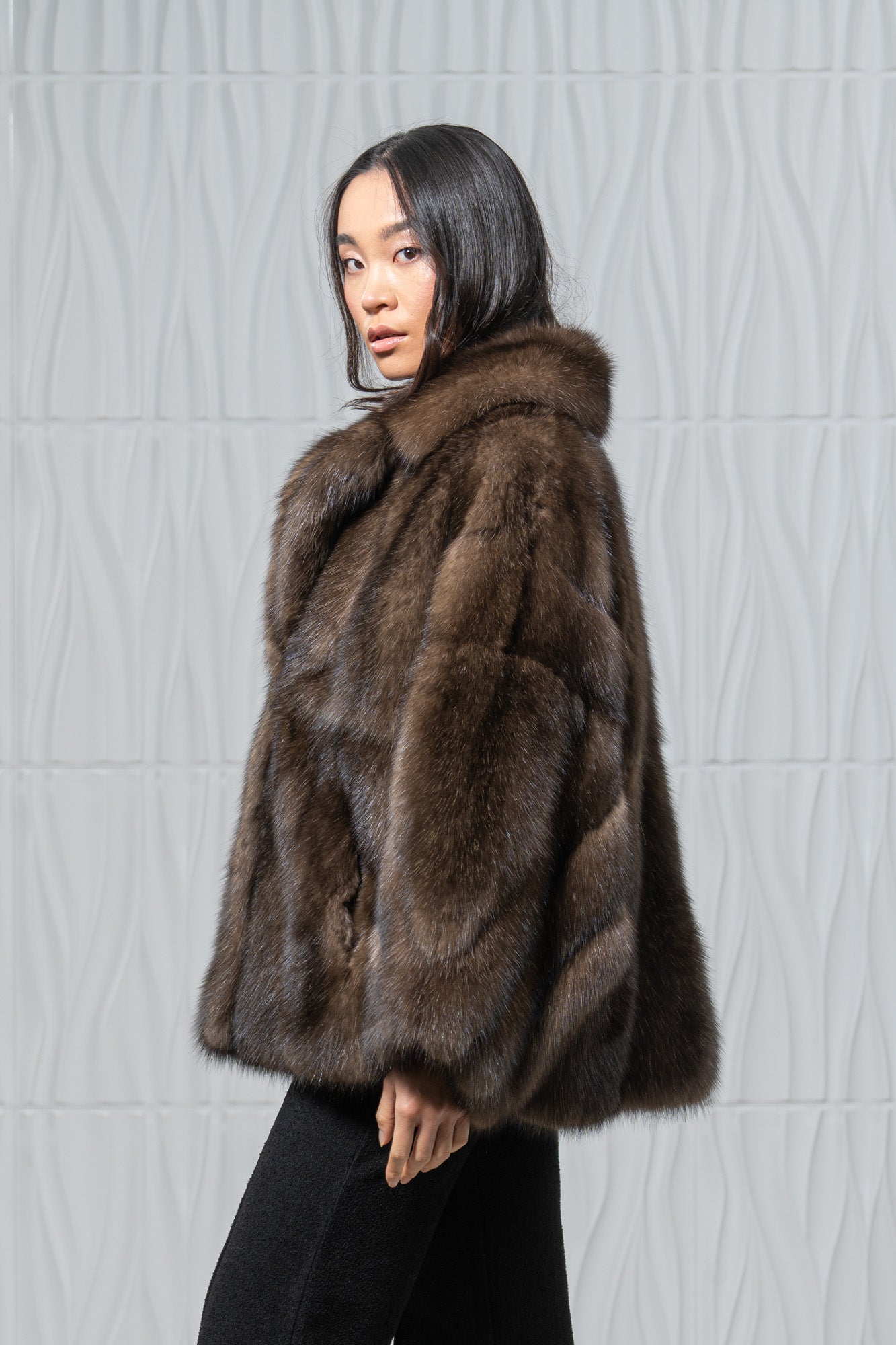 Russian Sable Platinum Skin Natural Long Hair Short Jacket L1,7 S/S 17M633