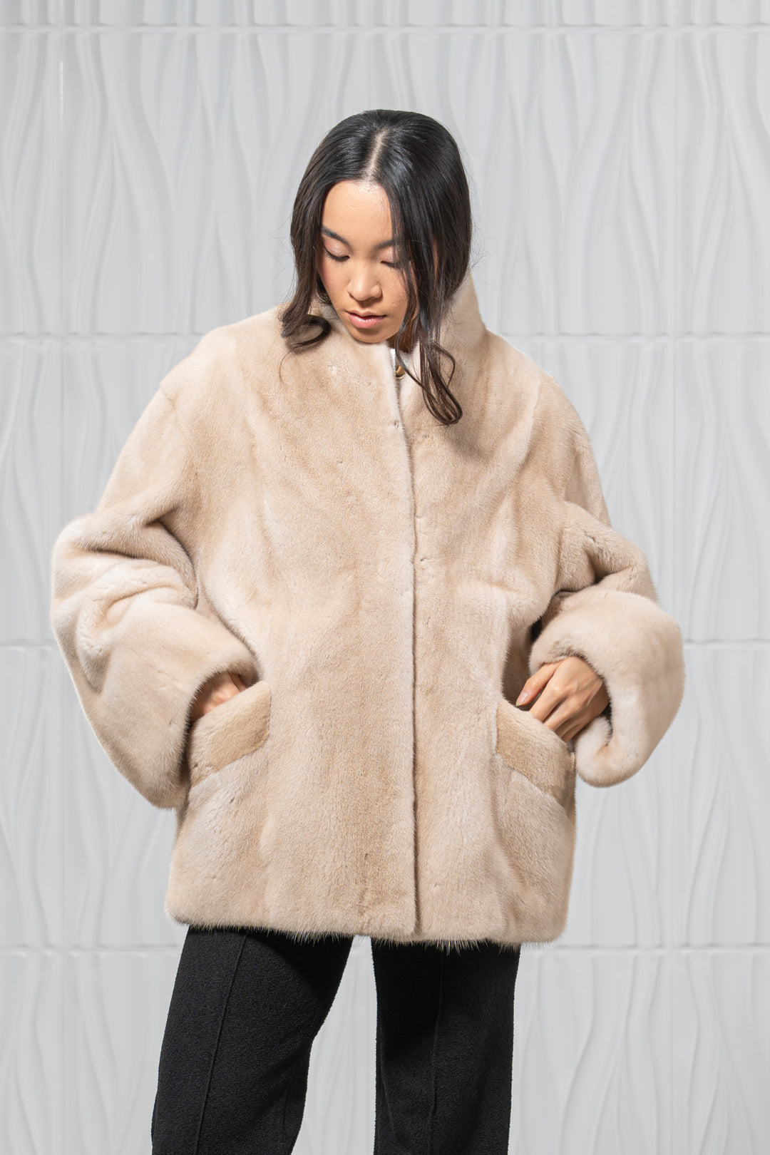 Palomino Mink Fur Short Jacket - Women&