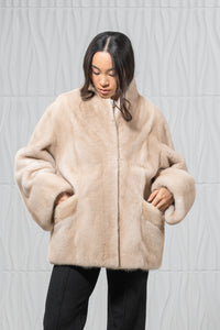 Palomino Mink Fur Short Jacket - Women&