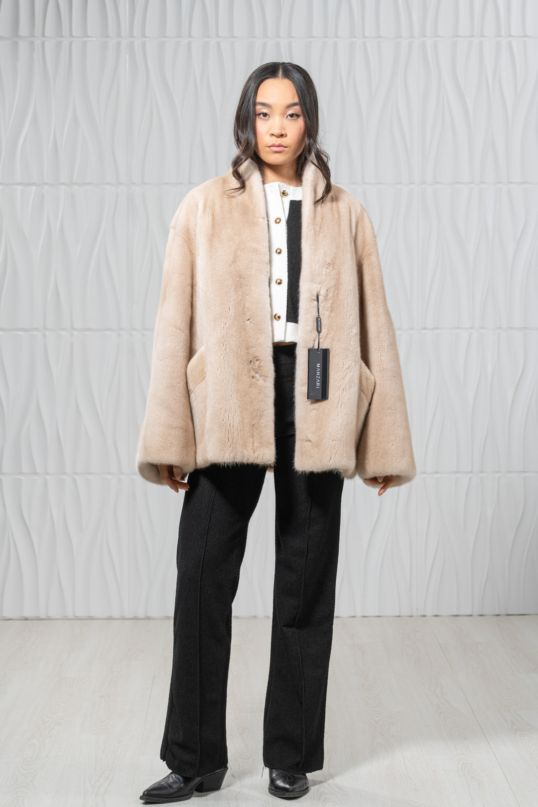 Palomino Mink Fur Short Jacket - Women&