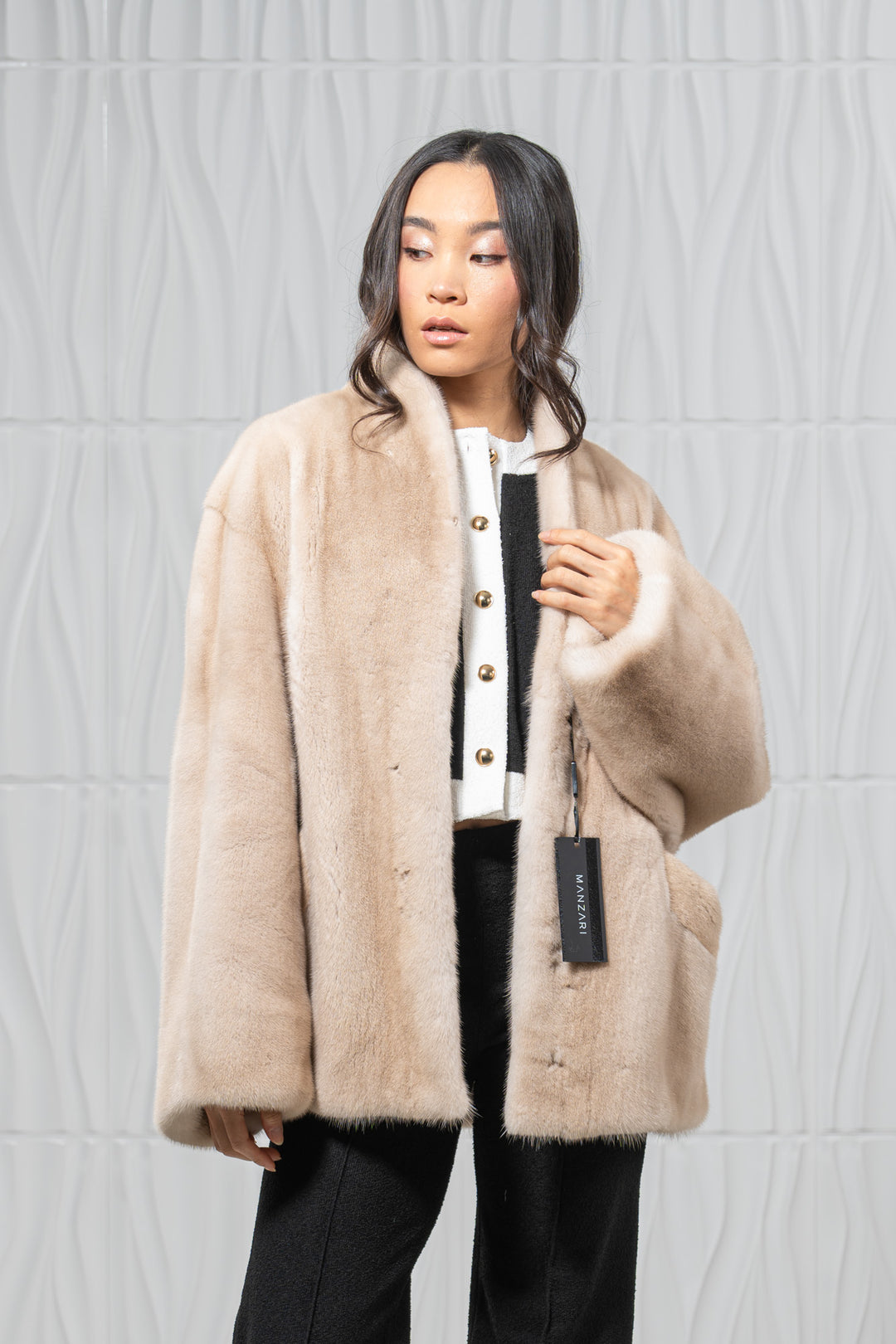 Palomino Mink Fur Short Jacket - Women&