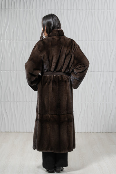 Star Light Mink Fur Coat - Women's Velvet Coat S/S 24M4133