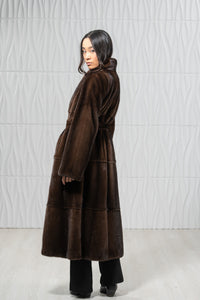 Brown Mink Fur Coat - Women&