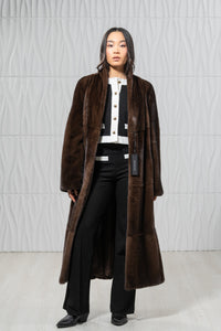Brown Mink Fur Coat - Women&
