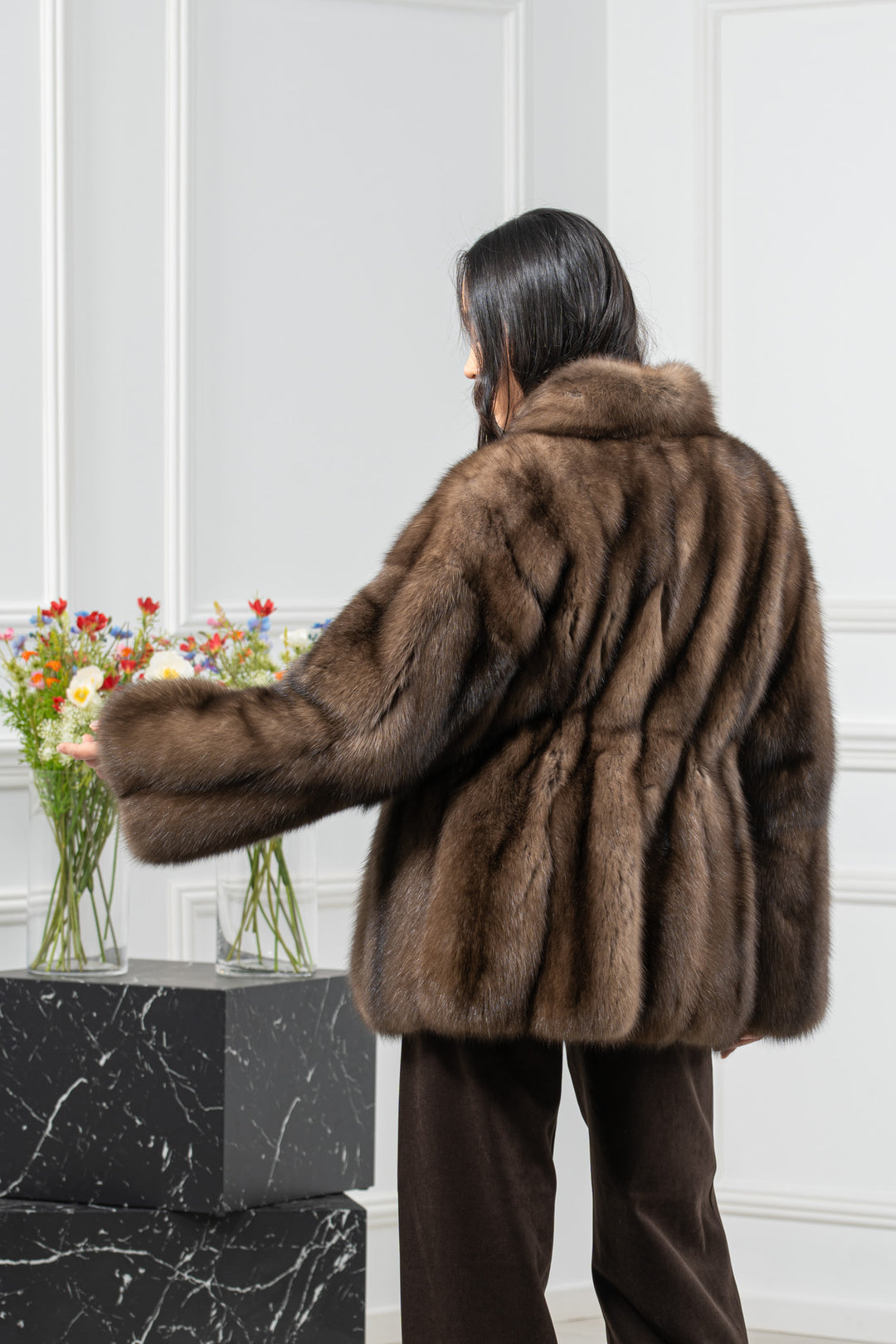 Platinum Russian Sable Short Jacket - Women&