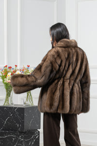 Platinum Russian Sable Short Jacket - Women&
