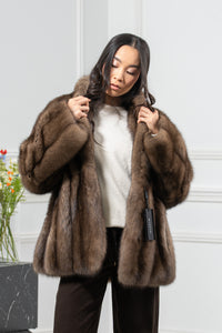 Platinum Russian Sable Short Jacket - Women&