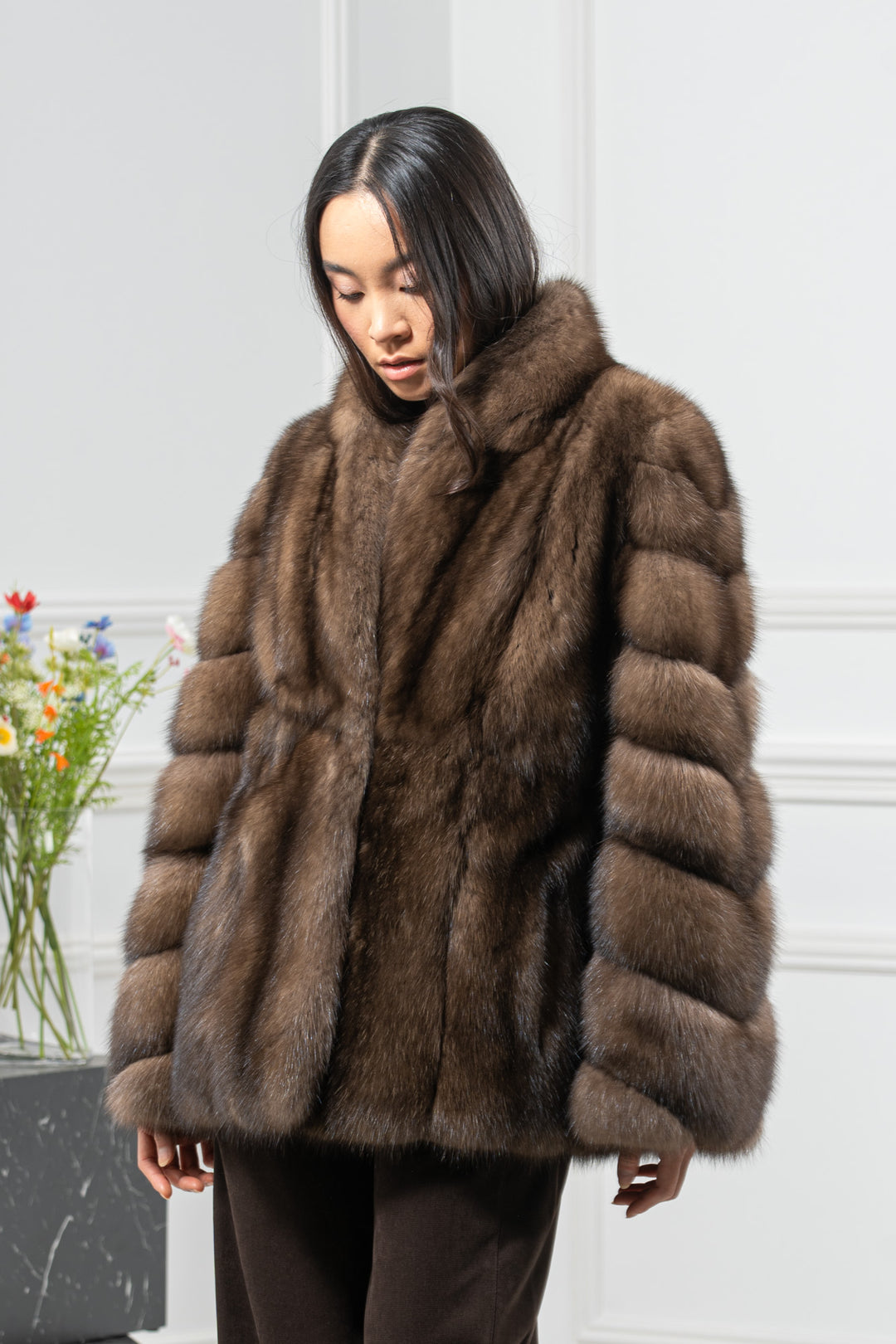 Platinum Russian Sable Short Jacket - Women&