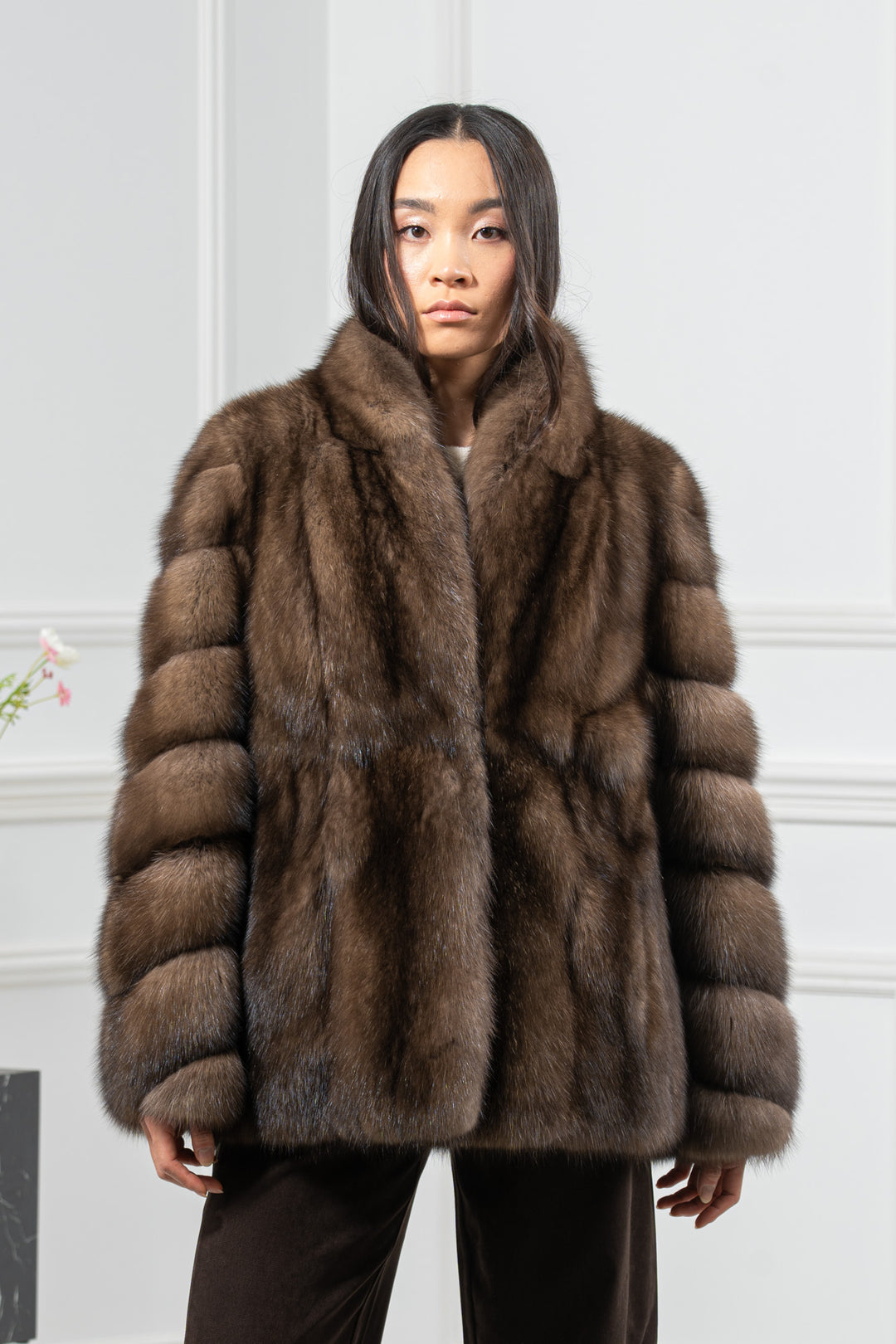 Platinum Russian Sable Short Jacket - Women&