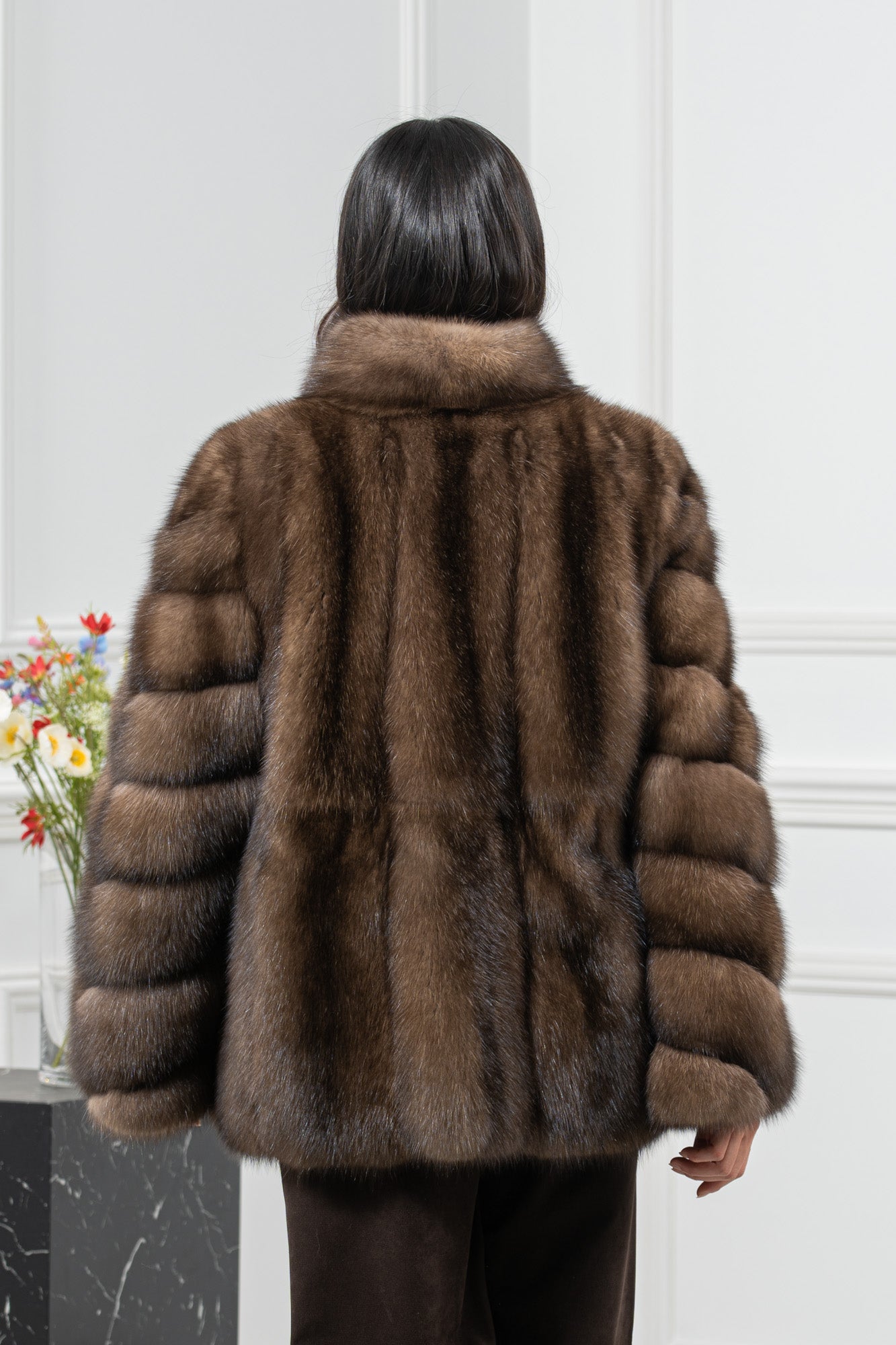 Russian Sable Platinum Skin Natural Long Hair Short Jacket L1,7 S/S 26M6411
