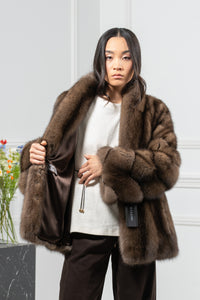 Platinum Russian Sable Short Jacket - Women&