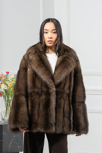 Platinum Russian Sable Short Jacket - Women&