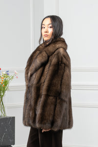 Platinum Russian Sable Short Jacket - Women&