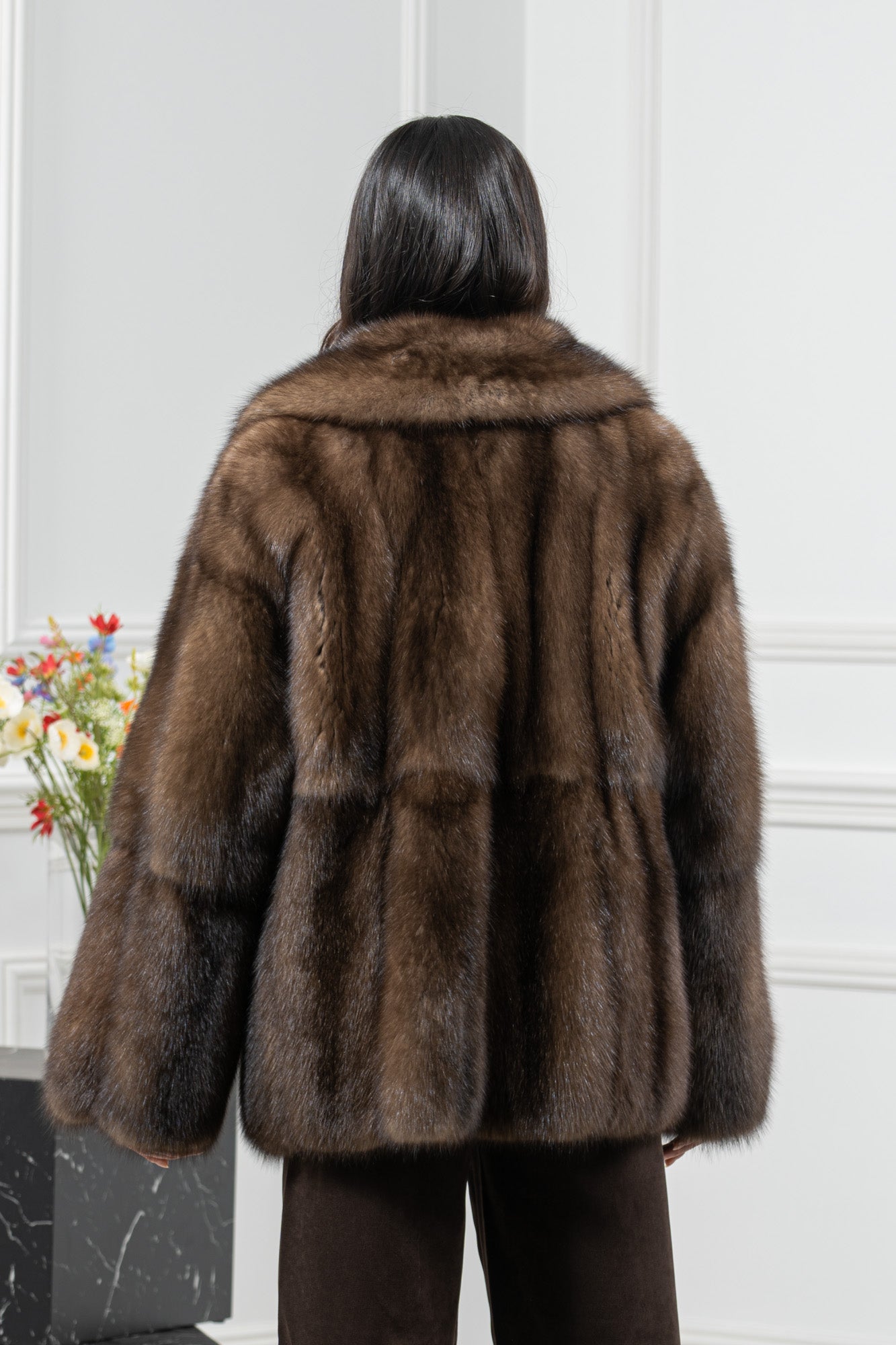 Russian Sable Platinum Skin Natural Long Hair Short Jacket L1,7 S/S 26M6412Γ3005