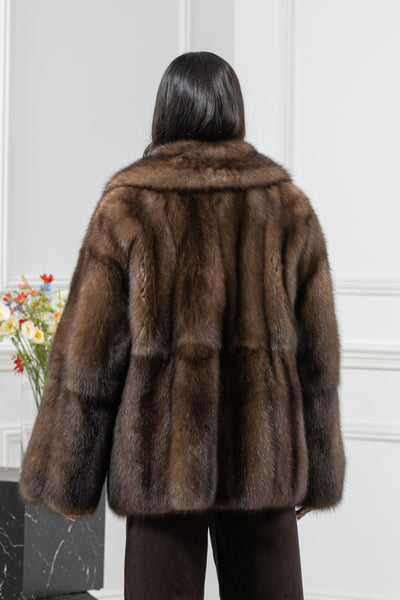 Russian Sable Platinum Skin Natural Long Hair Short Jacket L1,7 S/S 26M6412Γ3005