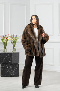 Platinum Russian Sable Short Jacket - Women&
