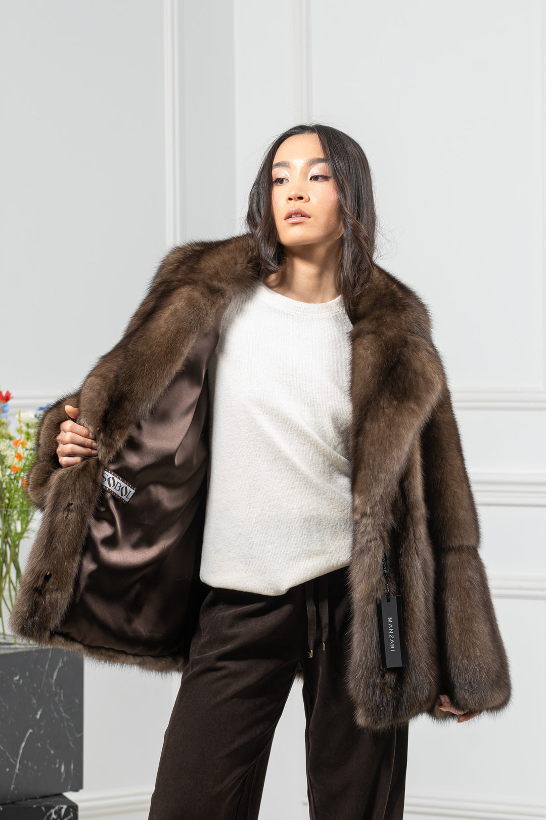 Platinum Russian Sable Short Jacket - Women&